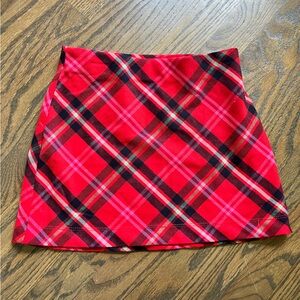 Old Navy Red Asymmetrical A-Line Mini Skirt